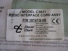 18747g 06 David Clark Radio Interference Jumper Assembly Cord