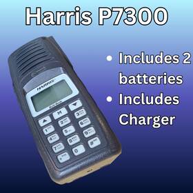 Harris Maevt7hxx P7300 700/800mhz Phase 1&2 Trunking 2 Batteries Charger
