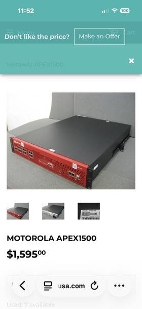 Motorola Apex1500 Base Station Radio Communication Server