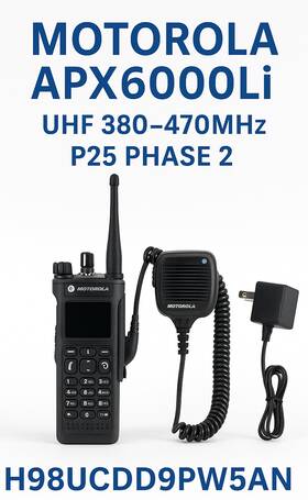 Motorola H98ucdd9pw5an Apx 6000li Uhf P25 Radio H98ucd9pw5an As Shown In Pics Free Shipping
