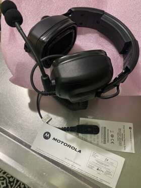 Pmln7466a Motorola Heavy Duty Over The Head Headset Push To Talk Yes