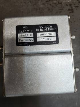 Brf-1602 Pyramid Communications Svr Vhf In Band Filter Model Dual Cavity