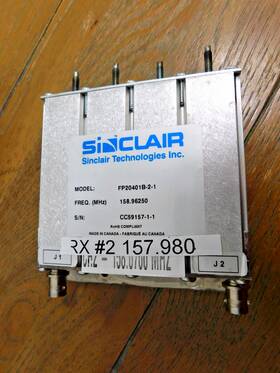 Sinclair Fp20401b-2-1 Vhf Pre-selector 1 Mhz Bandwidth With Bnc Connectors 150-160 Fp20401b-2-1