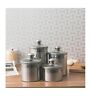 Vfo-001 Vencer Piece Stainless Steel Canister Set With Glass Lids Tea