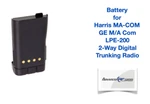 Harris Ma-com Ge M/a LPE-200 2-WAY Digital Trunking Radio Battery. Fixed Price $17.00.
