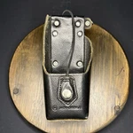 Motorola Universal Radio Holder Swivel Back Belt Loop Black Leather Pouch. Fixed Price $30.00.