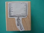 Arm Holding Sign Open/blank Rubber Stamp - Self Mounted. Fixed Price $13.99.