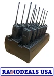 X Motorola CP200 Uhf Radio AAH50RDC9AA2AN, Antenna, Battery & 12-WAY Charger. Fixed Price $2658.00.