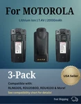 3-PACK Li-ion Battery For Motorola Radio RLN6305 6308, CP110, RDM2070D, RDM2080. Fixed Price $67.20.