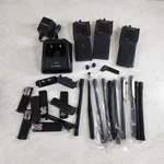 Lot X Motorola HT1000 H01KDC9AA3AN Vhf Radio + Charger/clips/antennas Bundle. Fixed Price $65.00.