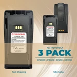 3-PACK Replacemet Battery For Motorola NNTN4851 NNTN4496 CP180 CP200D PR400. Fixed Price $54.60.