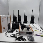 Lot Of 6 Arcshell AR5 Black Uhf Transceivers Radios Chargers +all You See Read. Fixed Price $74.99.