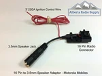 Motorola 16 Pin 3.5MM Speaker Adaptor + Ign Wire Pack- M1225 CM300 CDM1250. Fixed Price $18.10.