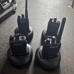 Lot Of Motorola Bearcom BC130 Uhf Radio 16CH W/ PMLN5041A Charging Base. Fixed Price $175.00.