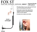 Tactical Gadgets Fox 2.5MM Listen Only Police Earphone With Straight Tube. Fixed Price $39.95.
