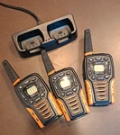 Cobra ACXT645 35 Mile Range Walkie Talkies - Set Of Plus Double Charger. Fixed Price $45.00.
