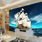 White Galleon Sea Full Mural Photo Wallpaper Printing 3D Decor Kid Home. Fixed Price $76.96.
