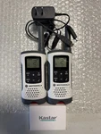 Lot X2 Motorola T260 Talkabout Frs/gmrs Uhf Two-way Radio White Charger Batt. Fixed Price $59.99.