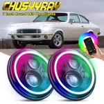 For Chevrolet Vega 1971 1972 1973 1974-1977 Pair 7''INCH Led Headlights Rgb Halo. Fixed Price $71.99.
