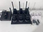 6 Motorola CP200 Vhf 4 Radios AAH50KDC9AA1AN Gang Charger & New Batteries L3. Fixed Price $850.25.