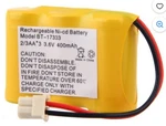 Eleoption Rechargeable Cordless Phone Battery 400MAH 3.6V BT-17333 Ni/cd. Fixed Price $9.79.