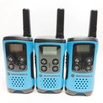 Motorola Talkabout T100TP Blue 3 Pack, (missing Belclips) Tested Up 16 Miles. Fixed Price $45.00.