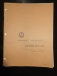 Motorola S1056A Portable Test Set 68P81011A 01- Issue E- Instruction Manual. Fixed Price $11.00.