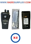 2 X Motorola PR400 Limited Keypad Uhf Radio AAH65RDF9AA3AN, Antenna & Battery. Fixed Price $368.00.