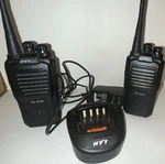 Hyt TC-610 Portable/handheld Two-way Radios Set With Charger, Black, Mpn. Fixed Price $125.00.