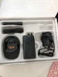 CP220 Black 150-174 Mhz Portable Two Way Radio Walkie And Accessories In Box. Fixed Price $79.00.