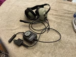 David Clark Headset H6041 + 40763G-20 Ptt Adaptor Switch Tested Working. Fixed Price $50.00.