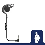 Radio Earpiece, 2.5MM Rabbit Hook Listen Only EP2BCLS By Earphone Connection. Fixed Price $25.75.