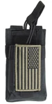 Black Molle Radio Pouch + Usa Flag Patch For Baofeng Btech Yaesu Icom Motorola. Fixed Price $18.98.