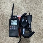Uniden MHS75 Handheld Vhf Marine Radio Waterproof Noaa Dual Watch Black. Fixed Price $110.00.