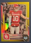 2025 Bowman University Chrome - John Mateer #1 Yellow Refractor /350 (rc). Fixed Price $14.99.