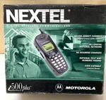 Vintage Nextel Digital Motorola I500 Plus Leather Case, Box With Manuals. Fixed Price $26.00.