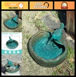 Ceramic Solar Bird Bath Fountain With Battery Backup For Garden Patio Yard. Fixed Price $140.99.