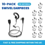 10X Swivel Earpiece W/ Ptt Mic For Motorola R2, CP200, RDM2070D, Mag One & More. Fixed Price $96.00.
