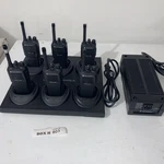 Set Of 6 Used Motorola CP200 Uhf 438-470 Mhz Radios & Gang Charger L2. Fixed Price $995.00.