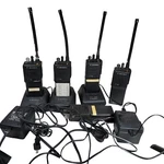 Motorola HT1000 Vhf Uhf 5 Radio Lot With 2 Chargers Spare Parts Set Working. Fixed Price $349.30.