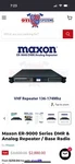 Maxon ER-9000 Vhf Repeater 136 174 Mhz. Fixed Price $1999.00.