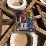 2025 Bowman Chrome U - John Mateer Yellow Mini Diamond /350 Oklahoma #1. Fixed Price $9.99.