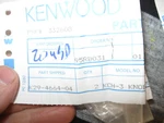 Nos Oem Kenwood Radio Volume Control Button Knob For KCH-3 # K29-4664 04. Fixed Price $19.99.