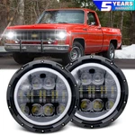 Pair 7" Round Headlight Hi-lo Beam For Chevy C10/20/30 Pickup Luv Nova Vega. Fixed Price $59.99.