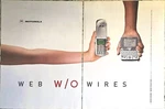 1999- 2 Pg Print Ad Motorola Timeport Webphone/ Way Pager W/o Wires. Fixed Price $9.77.