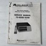 Midland Lmr Base Station/repeater Service Manual 70-805B/834B. Fixed Price $10.00.