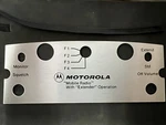 Motorola Motrac, MOCOM-70 Nos Control Head Escutcheon Faceplate 4 Frequency. Fixed Price $25.00.