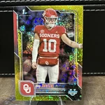 2025 Bowman University Chrome - John Mateer #1 Yellow Refractor /350 (rc). Fixed Price $10.33.