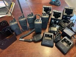 Motorola & Radio Uhf Lot Of 5 W Chargers Used As Is. Fixed Price $99.99.