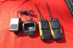 2 Hyt Two Way Radios TC610P Uhf 5 Watt 16 Channel Walkie Talkies W/ Charger. Fixed Price $112.00.